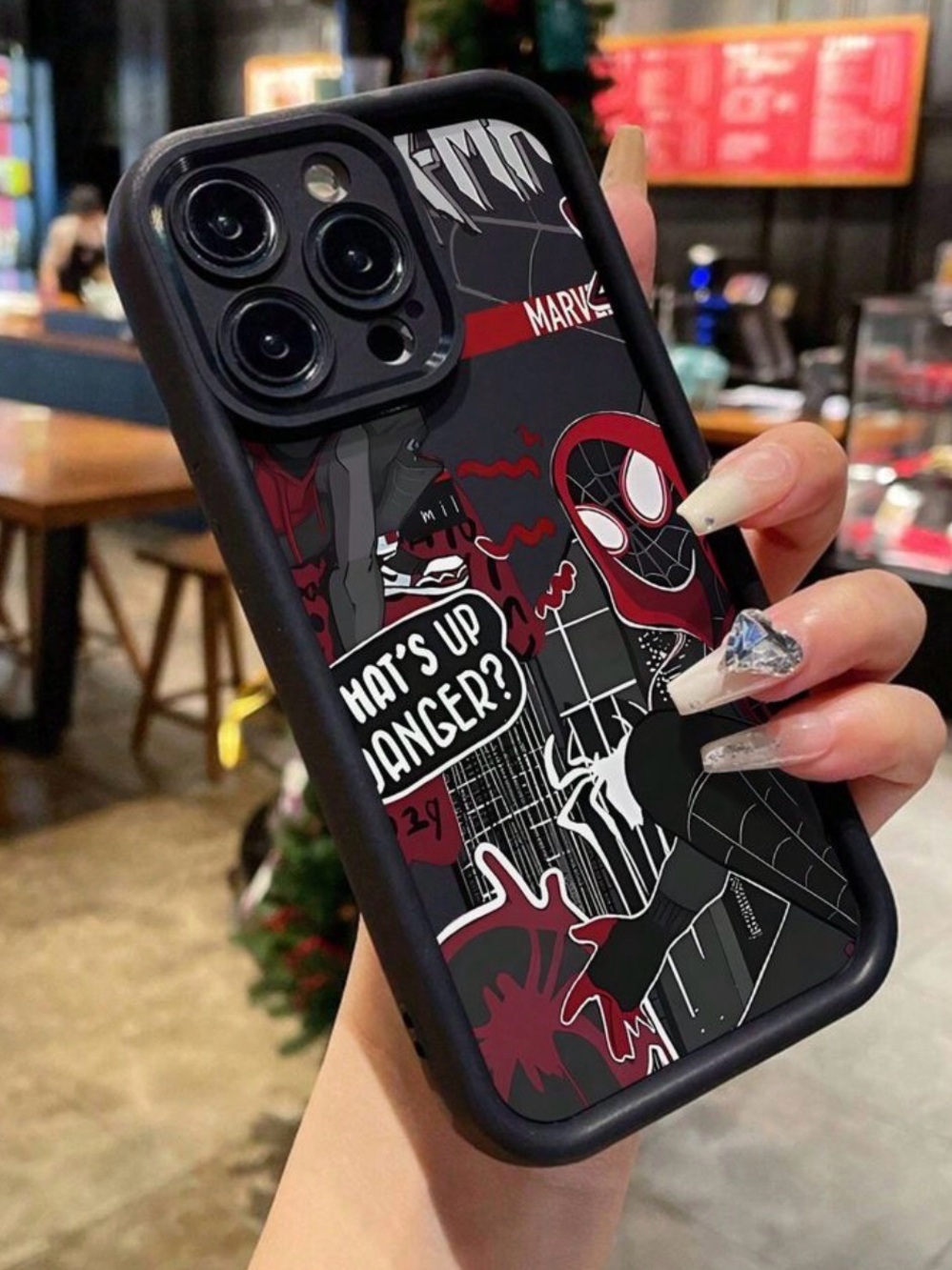 Marvel Miles Morales Red & Black Comic Phone Case